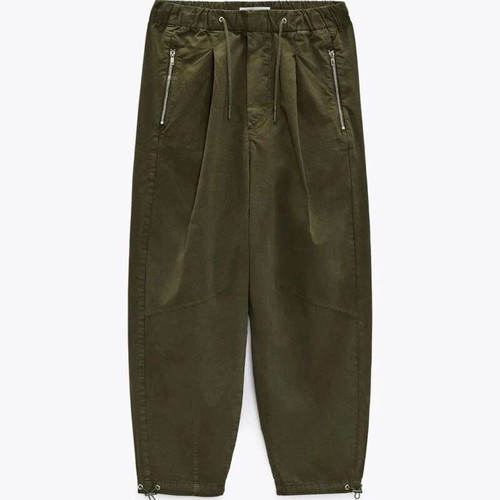 Zara women's khaki jogger pants Small new with tags