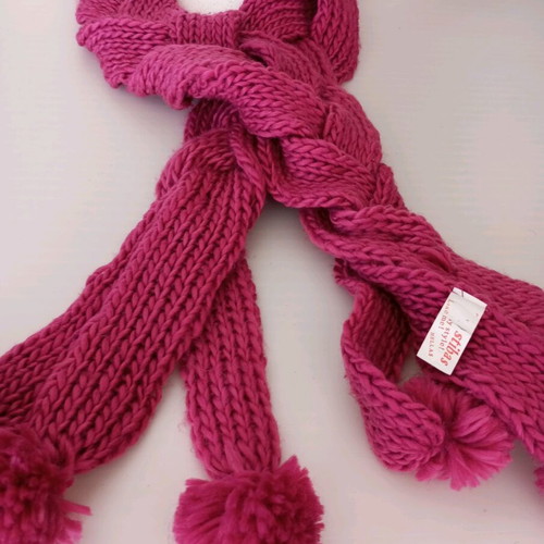 Pink braided scarf new