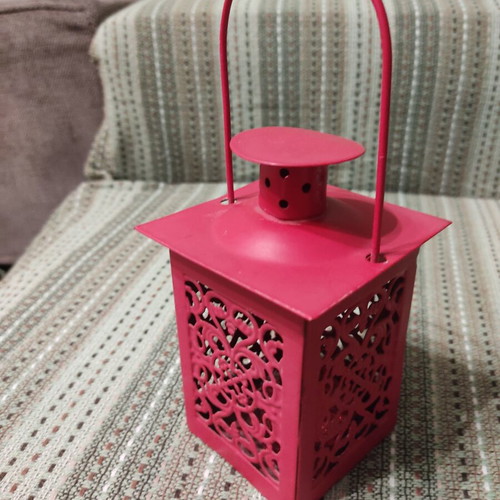 Metal lantern, red