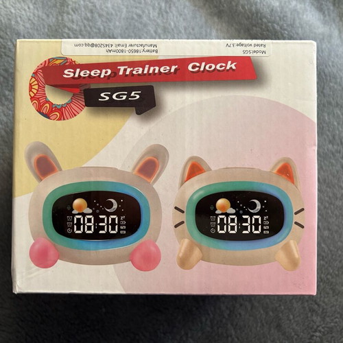 Children's digital tabletop clock-alarm new with cat design