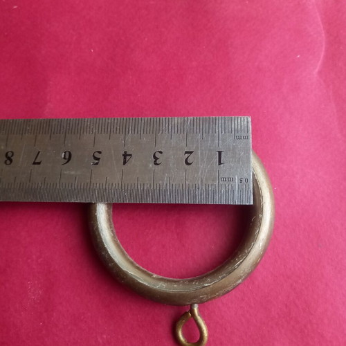 Brass curtain rings, vintage