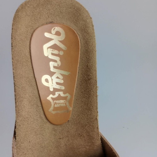 Women's leather platform sandals size 38, like new, cork sole
