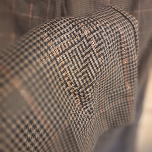 Brigitte plaid wide-leg pants new, brown-orange shades