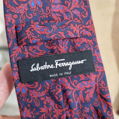 Μεταξωτή γραβάτα Salvatore Ferragamo, κόκκινη, κατασκευασμένη στην Ιταλία