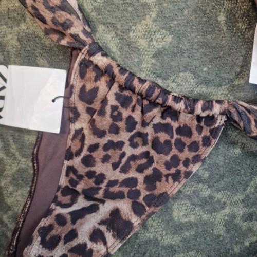 Zara leopard print swimsuit size S new