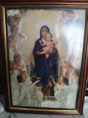 Icon of Virgin Mary used, 36×49 cm, wooden frame