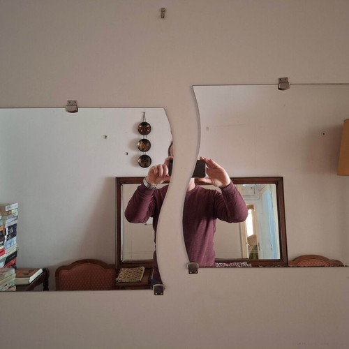 Vintage wall mirrors pack of 2 with beveled edges, like new