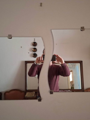 Vintage wall mirrors pack of 2 with beveled edges, like new