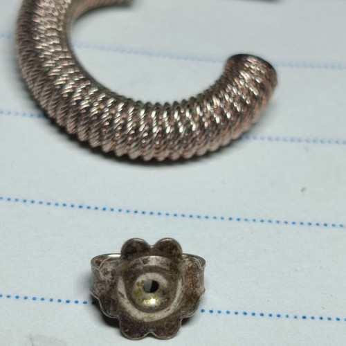 Silver 925 spiral earrings, 2cm, 3.1g