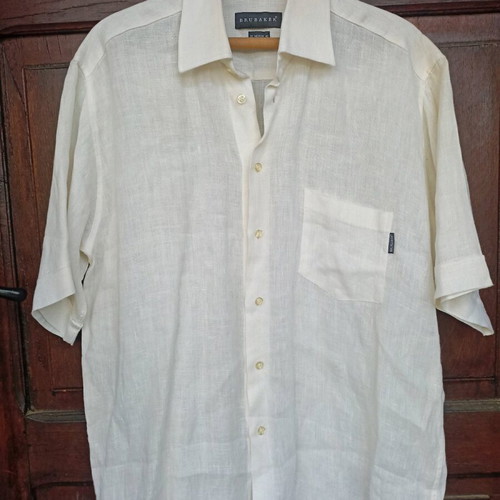 Brubaker 100% linen shirt like new, white, size M