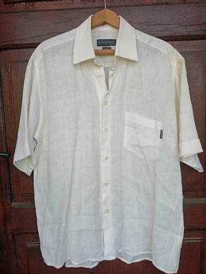 Brubaker 100% linen shirt like new, white, size M