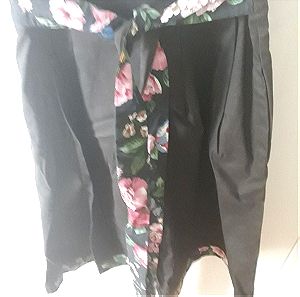 KARAVAN vintage winter skirt from the first collection ς with floral belt/ Φούστα χειμωνιάτικη με φλοραλ λεπτομέριες και ζώνη