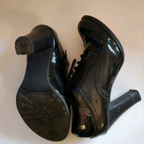 Replay women's oxford heels used, black patent leather