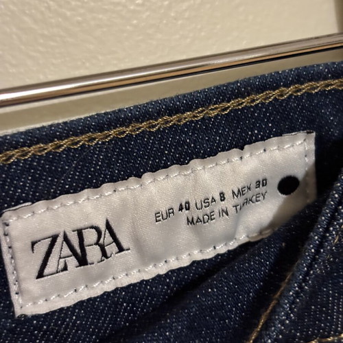 Zara dark blue denim mini skirt, size 40