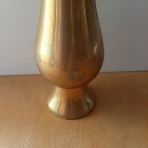 Vintage brass vase 20cm used with simple design