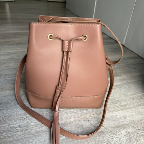 L Credi shoulder bag, beige and red