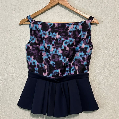 Mulberry silk top, size 10 UK, colorful