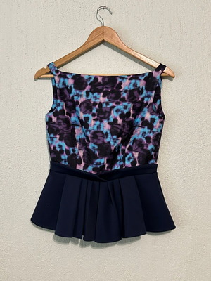 Mulberry silk top, size 10 UK, colorful