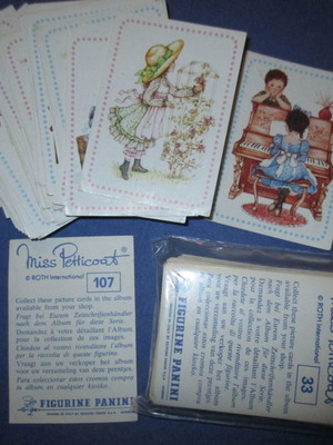 Panini Miss Petticoat stickers used, 135 pieces