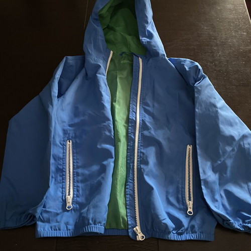 Benetton children's jacket 6-7 years, blue and green