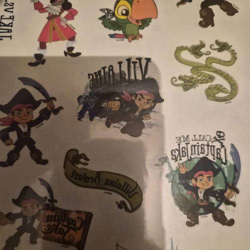 Captain Jake and the Never Land Pirates Sticker Tattoos like new
