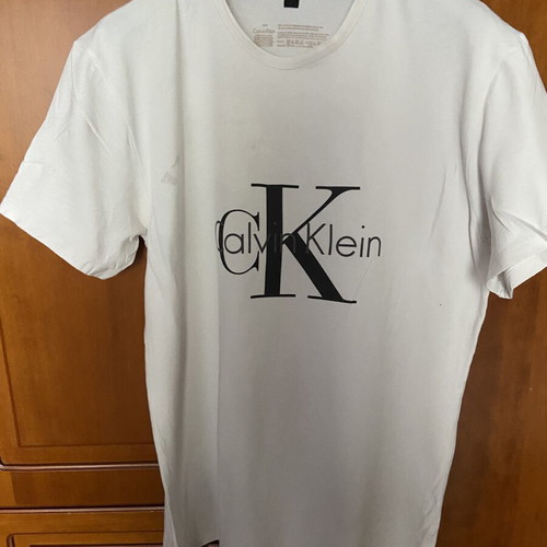 Calvin Klein men's t-shirt used, size M, with stain