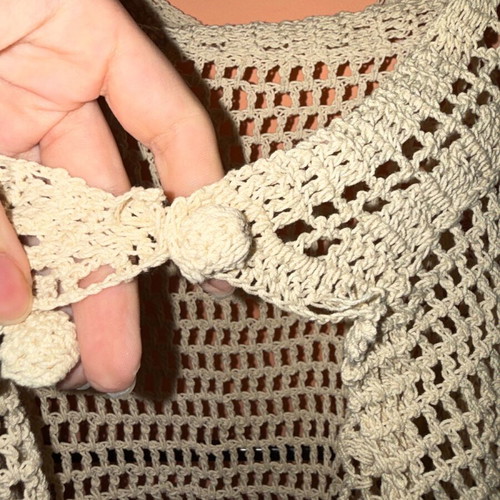 Knitted Bolero cardigan like new, beige, boho style