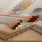 Γωνιακός Καναπές 3θεσιος 2.60μ x 0.90 βαθος και η πλευρά της γωνίας 1.80μ