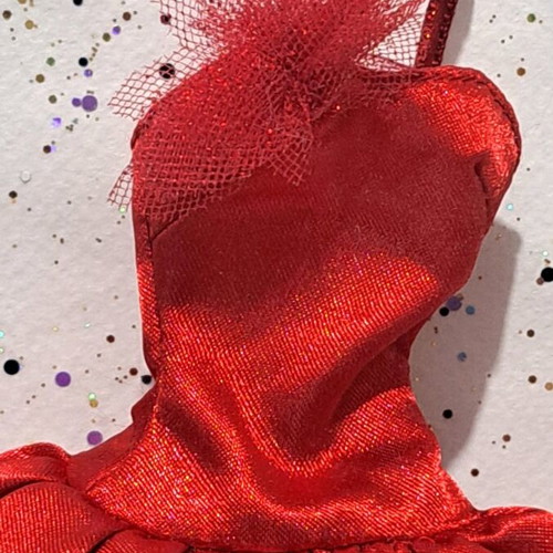 Barbie Holiday gown with minor flaws like new