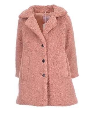Teddy coat Evita for girl 5 years like new, dusty pink
