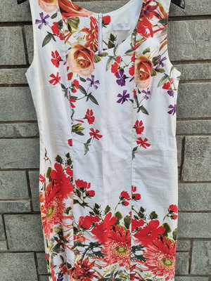 M Made In Italy sleeveless dress with floral pattern