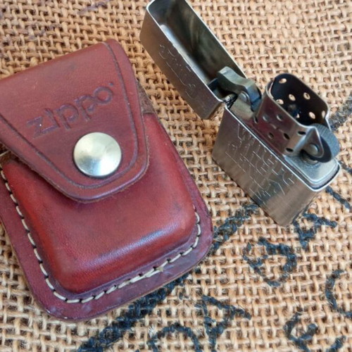 Zippo lighter with original case used