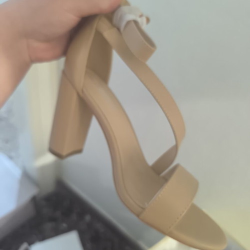 Beige high heel sandals size 39