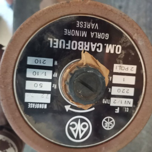Circulator Italian O.M. Carbofuel single-phase used