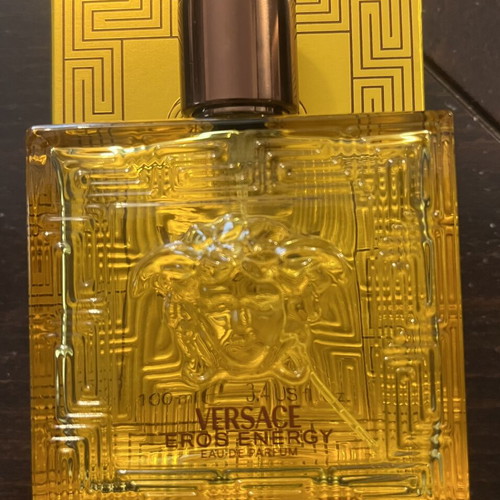 Versace Eros Energy empty perfume bottle used, 100 ml with box
