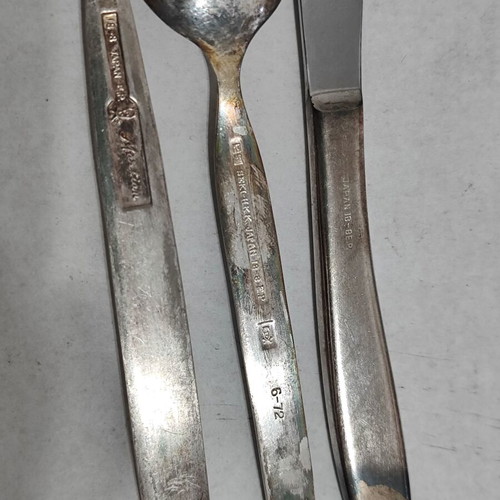 JAL Japan Airlines Vintage Silver-Plated Cutlery Set used