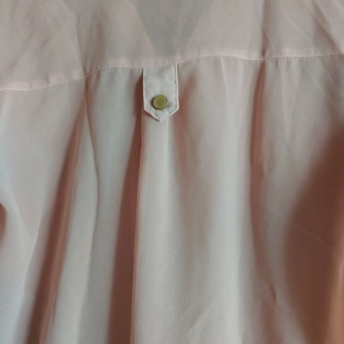 Asymmetric shirt like new, pink with gold buttons and pocket