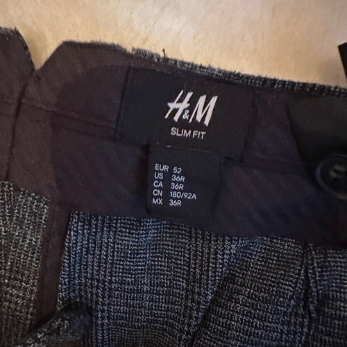 Wool plaid pants H&M size 52, like new, pack of two