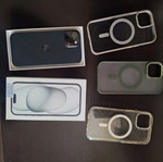 iPhone 15 black like new with 3 cases