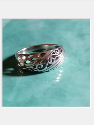 Silver 925 Art Nouveau ring no 56 (US 7.5)