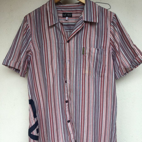 Armani Jeans Vintage Linen Cotton Shirt L Like New