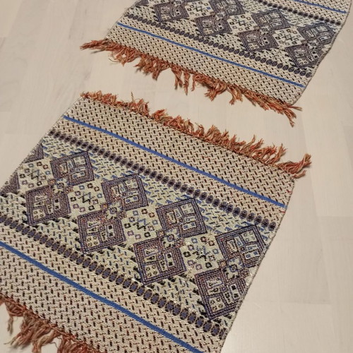 Set of 3 handmade loom textiles, new