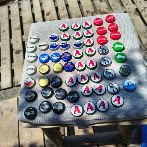 Bottle caps like new, set of 59 with one gift cap