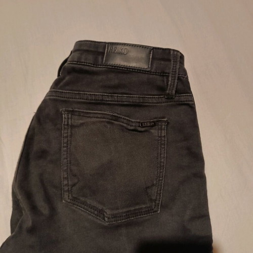 Reiko pants used, black, five-pocket, elastic, size 25