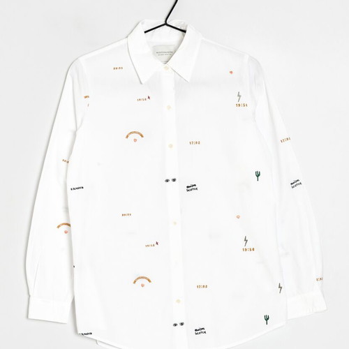 Scotch & Soda shirt size M like new, white with embroidery