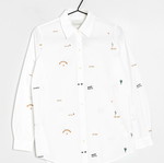 Scotch & Soda shirt size M like new, white with embroidery