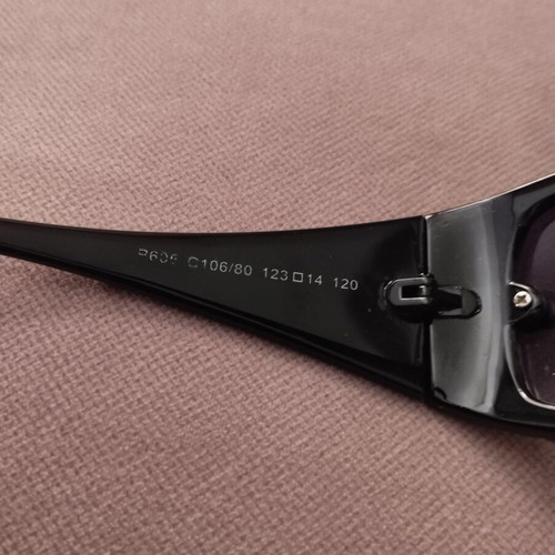 Chanel Vintage Sunglasses C.106/80 Black with Rhinestones and CC Logo like new