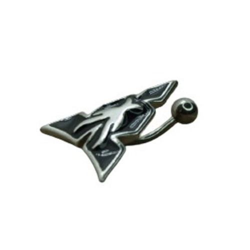 Triagle belly piercing made of surgical steel new, silver