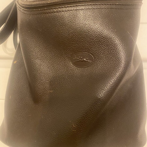 Longchamp leather backpack, brown