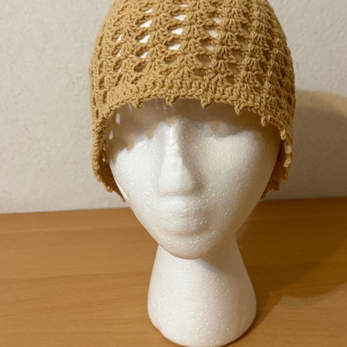 Crochet Lace Bucket Hat new, lightweight summer sun hat beige